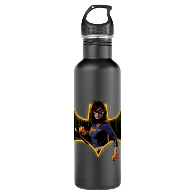 Bouteille D'eau Gotham Knights Batgirl en logo (Devant)