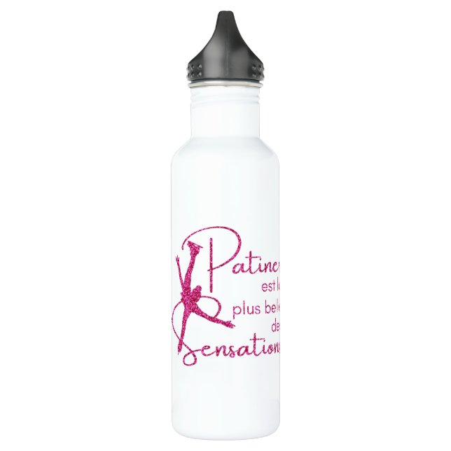 Bouteille D'eau Gourde patineuse Rose brillant belle sensation (Gauche)