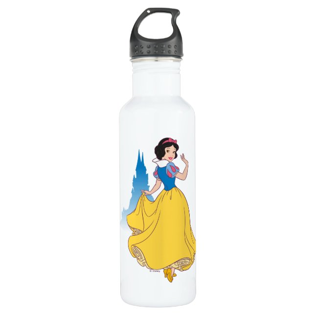 Bouteille D'eau Graphique blanc et château de neige (Devant)