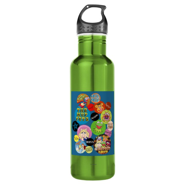 Bouteille D'eau Graphique circulaire de marionnettes (Devant)