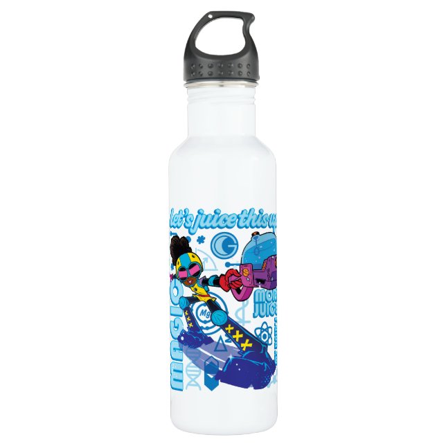 Bouteille D'eau Graphique de citation de la créatrice de bulles de (Devant)