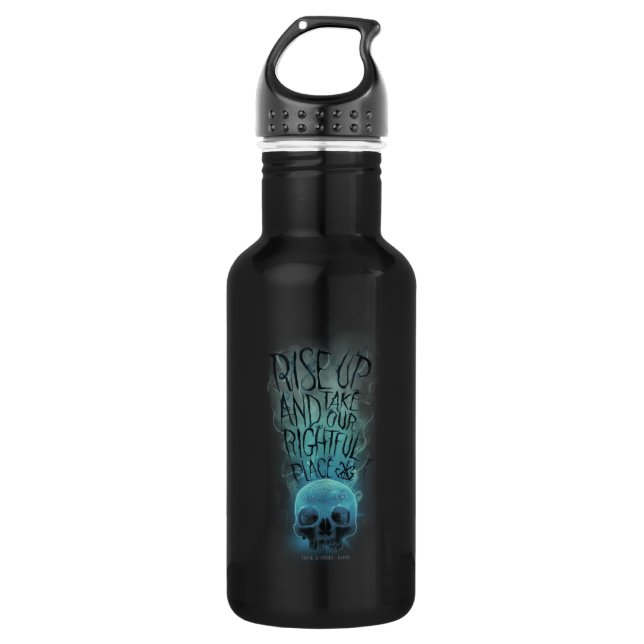 Bouteille D'eau Graphique de crâne et de fumée (Devant)