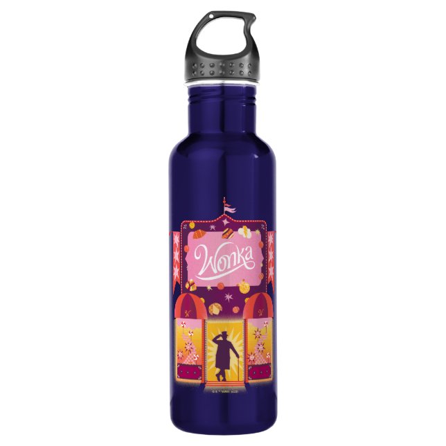 Bouteille D'eau Graphique de la boutique Wonka Candy (Devant)