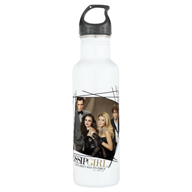 Bouteille D'eau Graphique du groupe de glamour Gossip Girl (Devant)