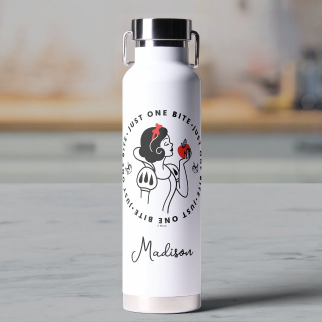 Bouteille D'eau Graphique en contour blanc de neige | Ajouter Votr (Créateur téléchargé)