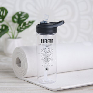 Bouteille D'eau Graphique technique du scarabée bleu