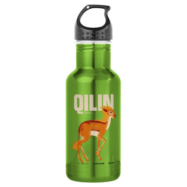 Bouteille D'eau Graphique Vintage Qilin (Devant)