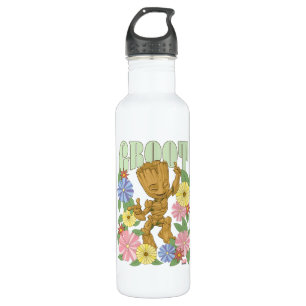 Bouteille D'eau Graphisme Retro Floral Dancing Kid Groot
