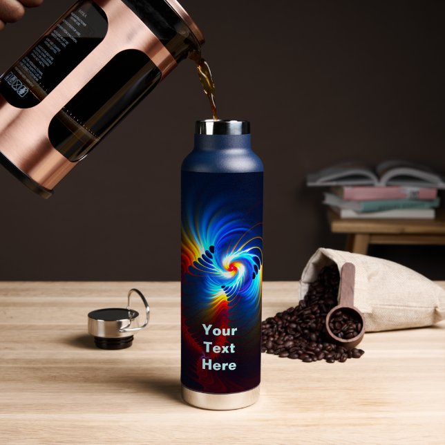 Bouteille D'eau Gravitational Blueshift (Café (pivoté))