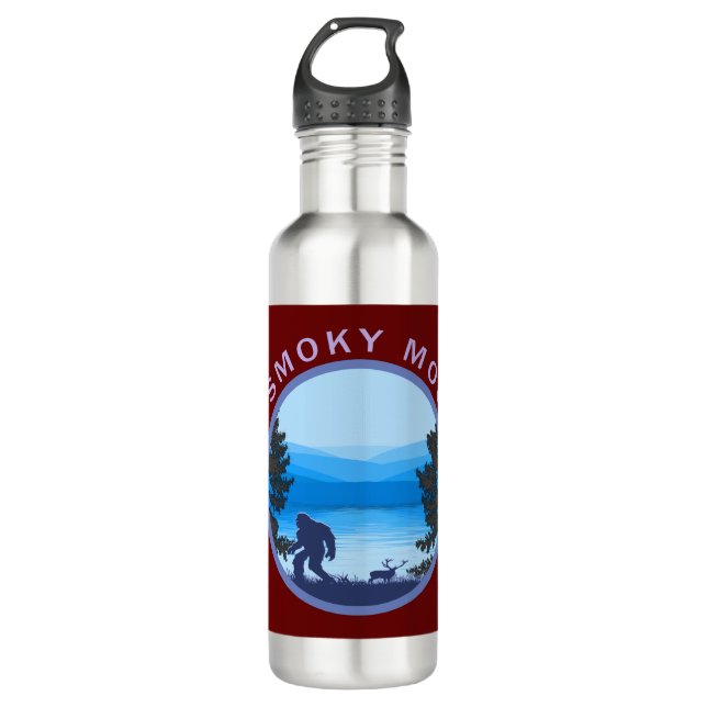 Bouteille D'eau Great Smoky Mountains Bigfoot (Devant)