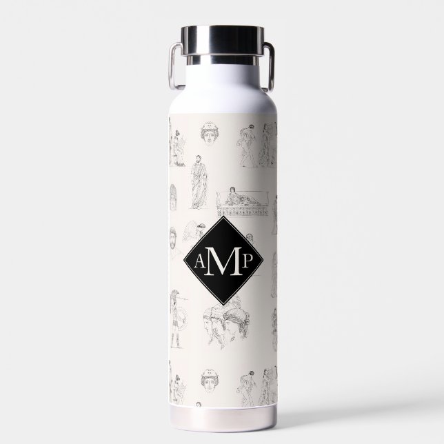 Bouteille D'eau Grèce antique Histoire grecque Motif Monogramme (Avant)