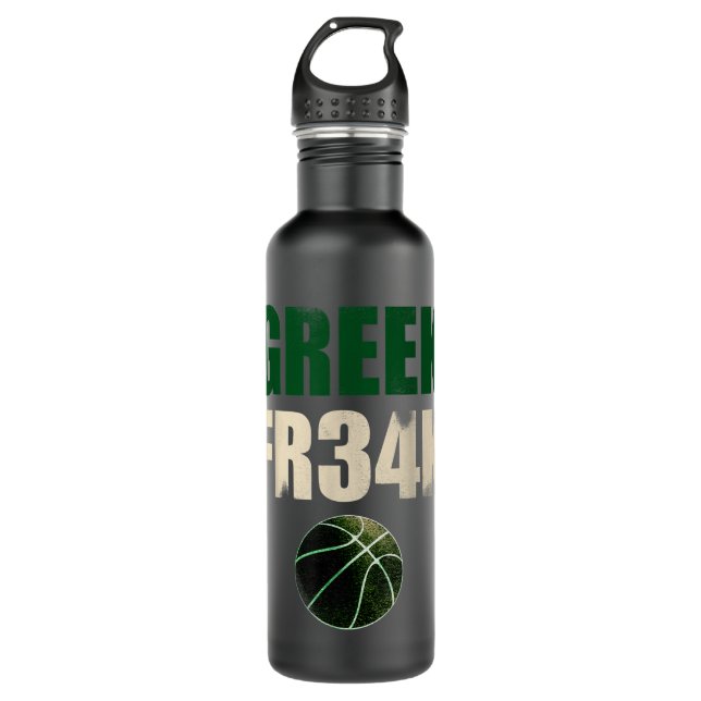 Bouteille D'eau GREEK FR34K Milwaukee Wisconsin Champio de basket- (Devant)