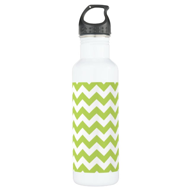 Bouteille D'eau Green Zigzag, Green Chevron, Motif géométrique (Devant)