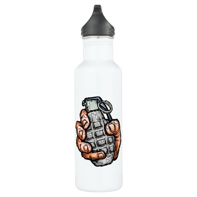 Bouteille D'eau Grenade À La Main En Style Bande Dessinée (Droite)