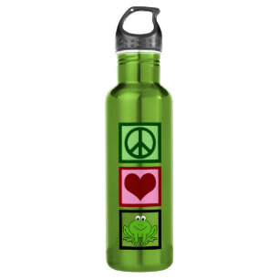 Bouteille D'eau Grenouilles Peace Love