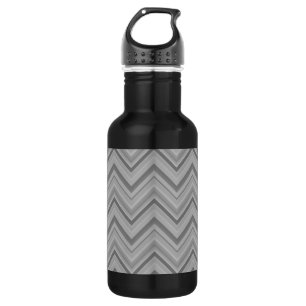 Bouteille D'eau Grey stripes zigzag