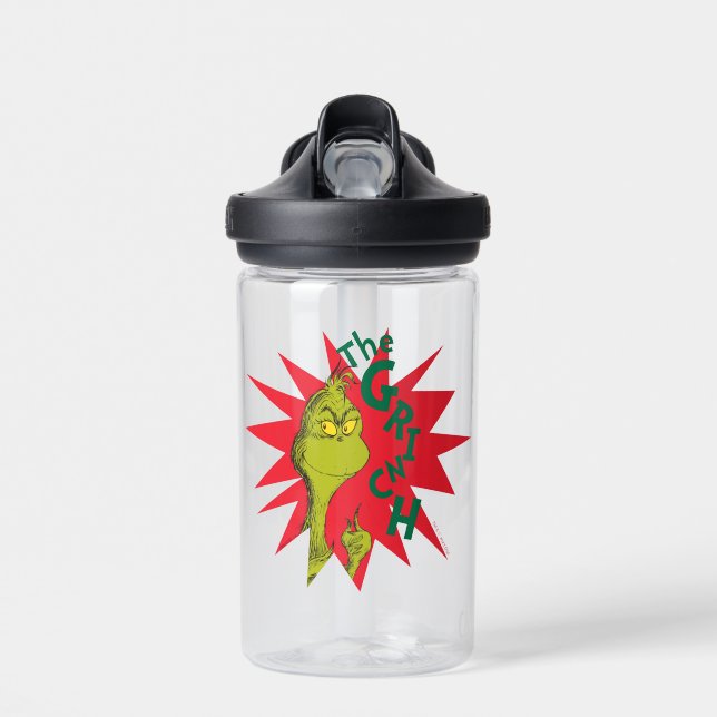 Bouteille D'eau Grinch classique | Red Starburst (Avant)