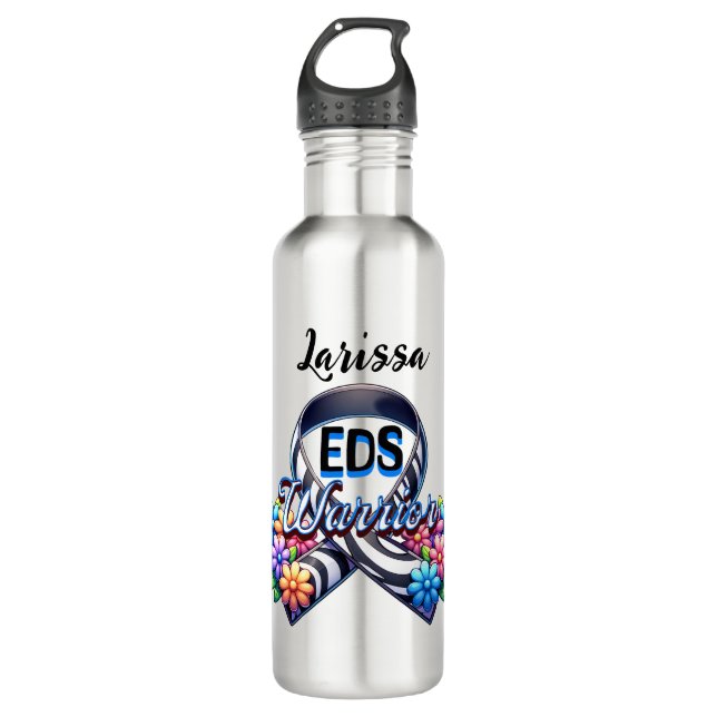 Bouteille D'eau Guerrier EDS | Syndrome Ehlers-Danlos Personnalisé (Devant)