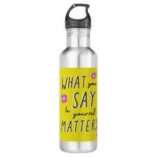 Bouteille D'eau Guillemet jaune rose cadeau pour elle
