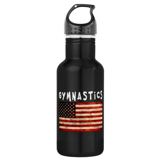 Bouteille D'eau Gymnastique Grunge American USA (Devant)