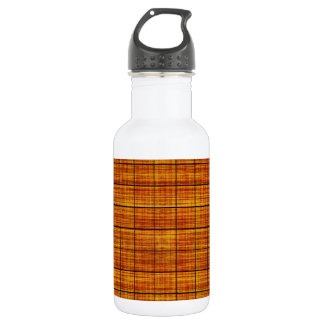 Bouteille D'eau Hachure abstraite orange et noir