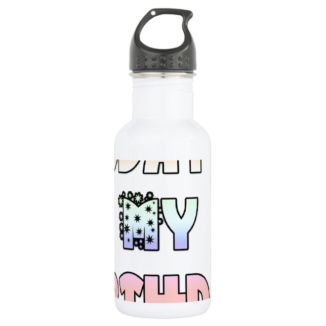 Bouteille D'eau Hakuna Matata Aujourd'hui est mon anniversaire.png (Devant)