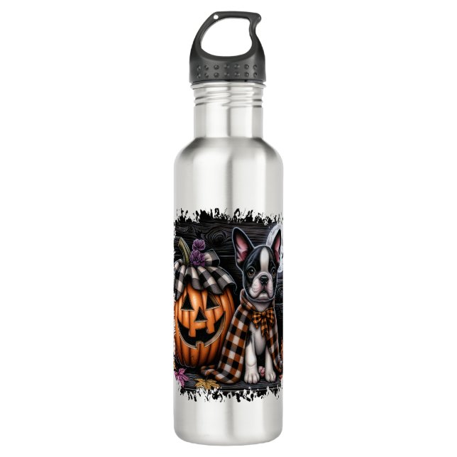 Bouteille D'eau Halloween Boston Terrier Dog (Devant)