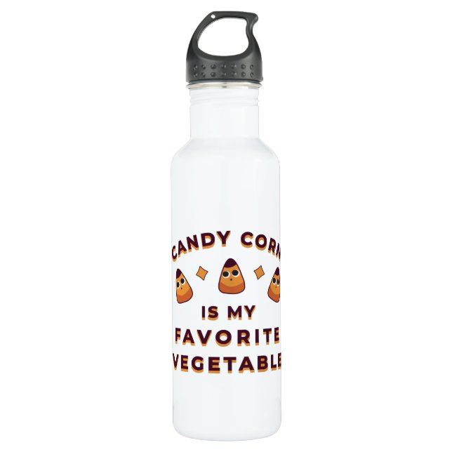 Bouteille D'eau Halloween Candy Corn (Devant)