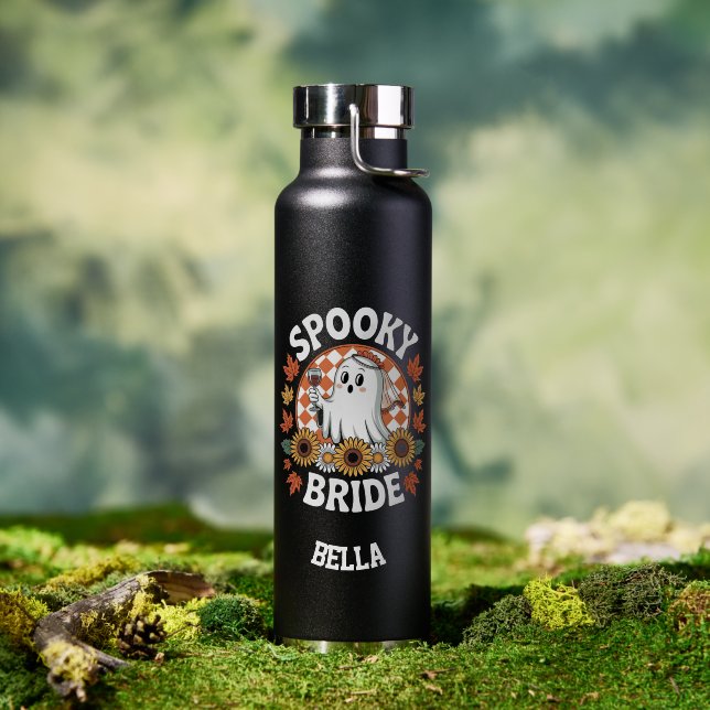 Bouteille D'eau Halloween éffrayant Ghost de mariée personnalisée (Extérieur (pivotée))