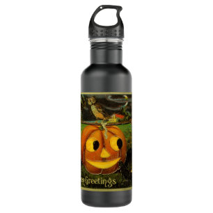 Bouteille D'eau Halloween Jack-o-Lantern nuit de récolte par les e