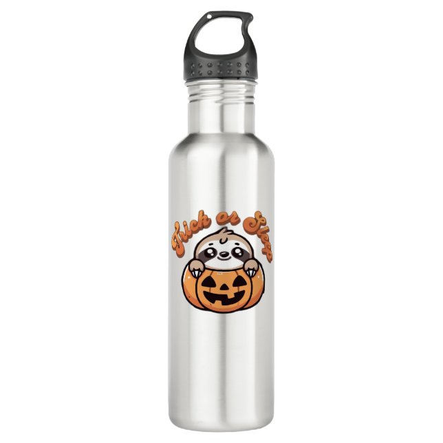 Bouteille D'eau Halloween Sloth Trick ou Sleep Jote Slote Citrouil (Devant)