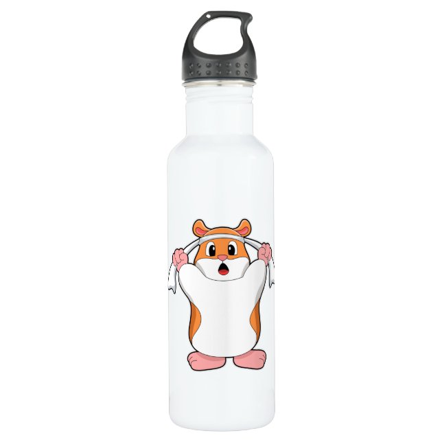 Bouteille D'eau Hamster avec serviette (Devant)