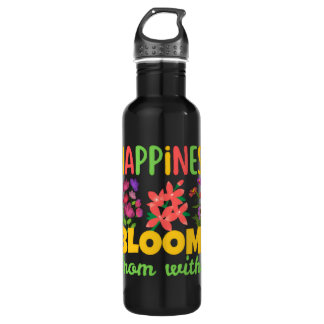 Bouteille D'eau Happiness Blooms From Within Happiness Spring