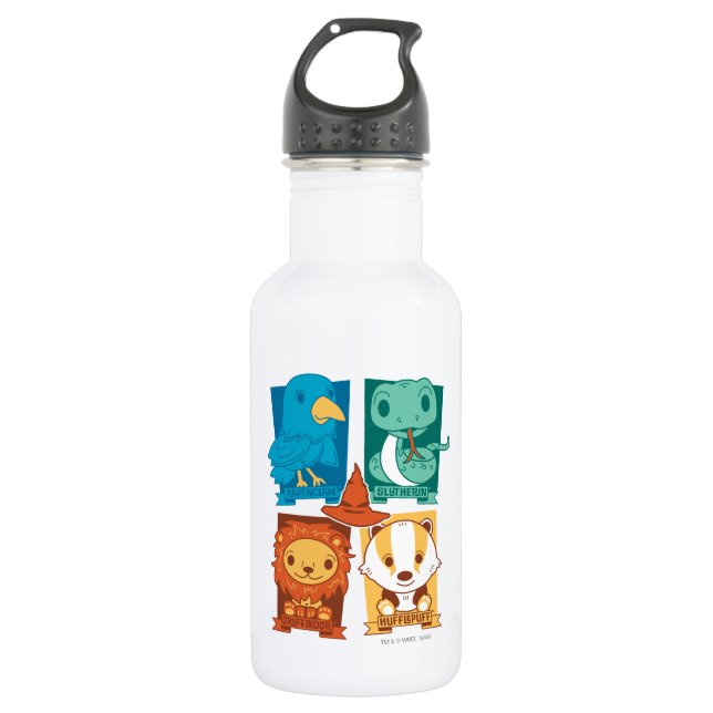 BOUTEILLE D'EAU HARRY POTTER™ | CARTOON HOGWARTS™ MAISONS (Devant)