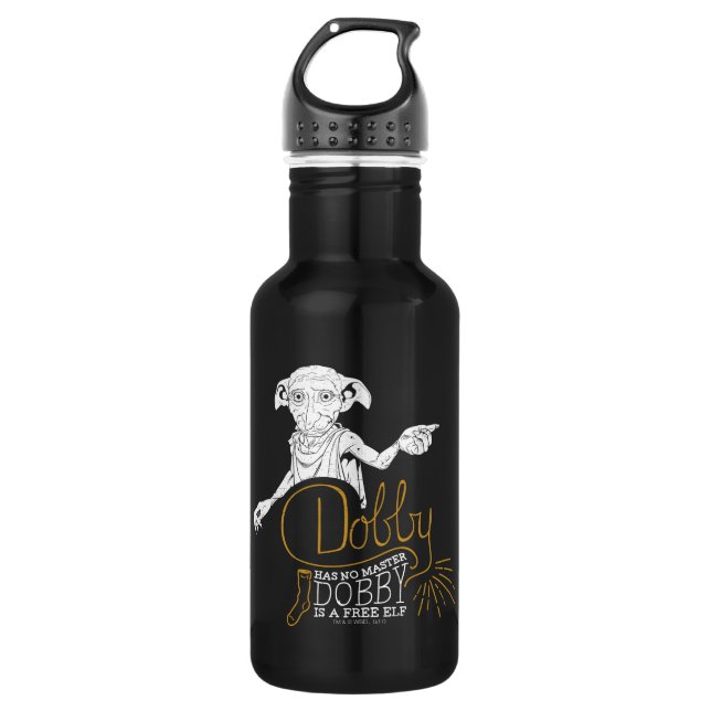 Bouteille D'eau Harry Potter | Dobby N'A Pas De Maître (Devant)