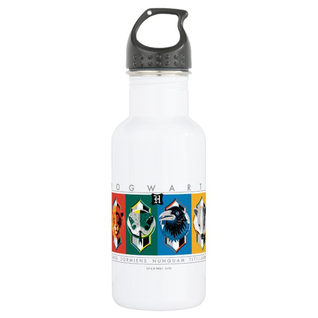 Bouteille D'eau Harry Potter | Sigles de maison HOGWARTS™ (Devant)
