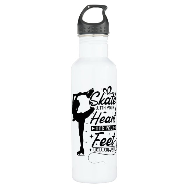 Bouteille D'eau Heart Figure Skating (Devant)
