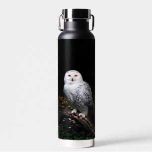 Bouteille D'eau Hibou des neiges majestueux d'hiver