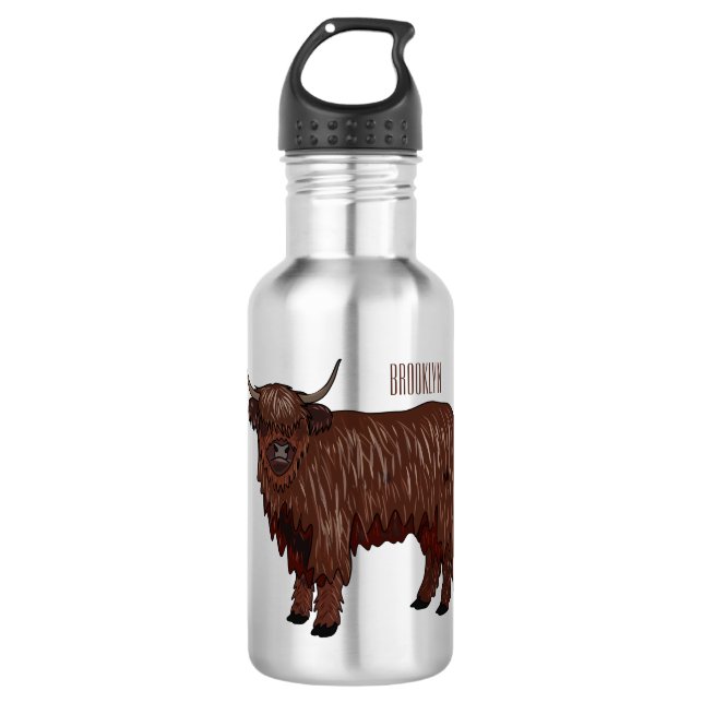 Bouteille D'eau Highland cow (Devant)