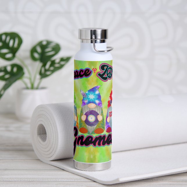 Bouteille D'eau Hippie Peace Tie Dye Gnomes Love Tumbler Bottle (Yoga)