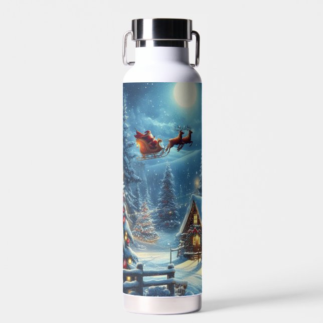 Bouteille D'eau Hiver/Père Noël/Noël/Neige (Avant)