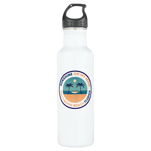 Bouteille D'eau Hollywood Beach Florida Water Bottle (Devant)