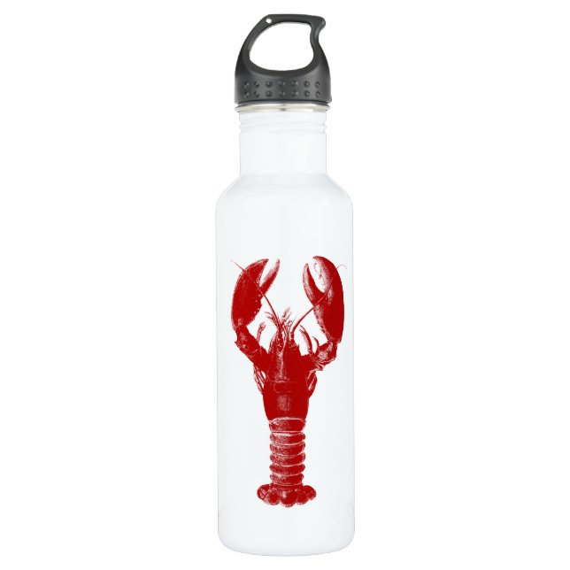 Bouteille D'eau Homard rouge profond (Devant)