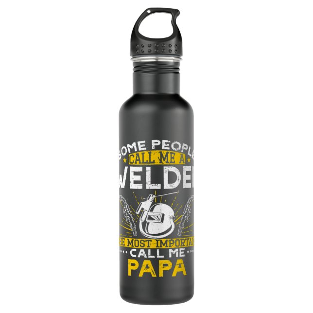 Bouteille D'eau Homme Handyman Artiste Papa Grandpa Welder 2 (Devant)