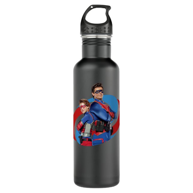 Bouteille D'eau Hommes Femmes Capitaine Homme Et Enfant Danger Dig (Devant)