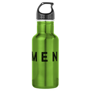 Bouteille d'eau Hommes Nom Noir Couleur du texte P