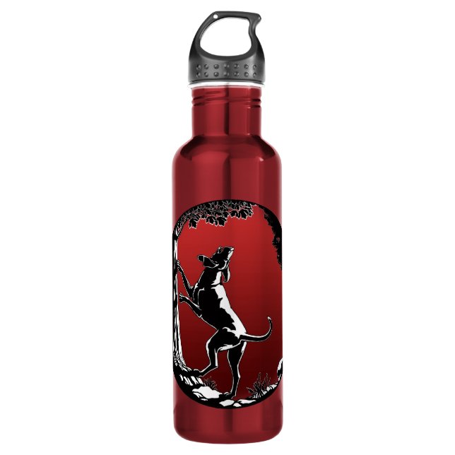 Bouteille D'eau Hound Dog Water Bottle Chasse Dog Art Bottle (Devant)