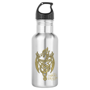 Bouteille D'eau HOUSE of the Dragon   Golden Filigree Dragon Crest