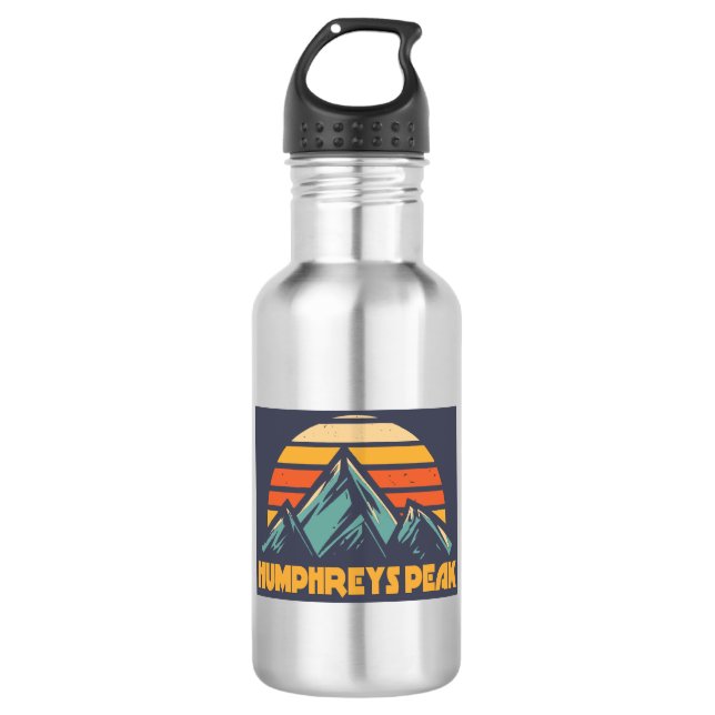 Bouteille D'eau Humphreys Peak Arizona Retro Turquoise (Devant)