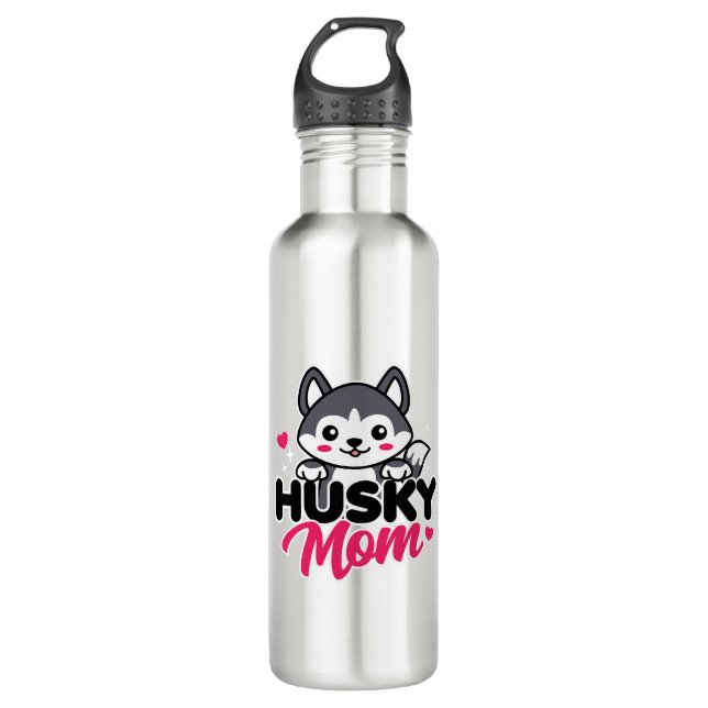 Bouteille D'eau Husky Chig Maman Cute Kawaii Design (Devant)